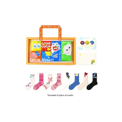 JKN Праздничный Сердце Ограниченный 8 шт Унисекс Высокие носки до колена