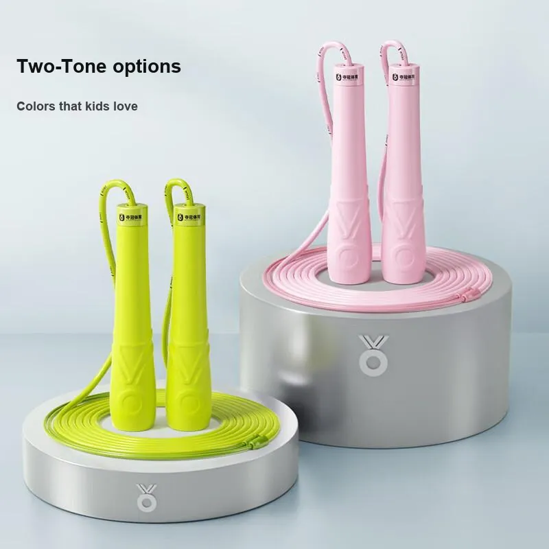 SEIZE KEMP Fitness Training Non Countable Jump Ropes Kids PVC Rope ABS+Silicone Controller 2.8m-4