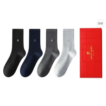 PIERRE CARDIN Mid Calf Socks Men's 4 Pairs In A Box