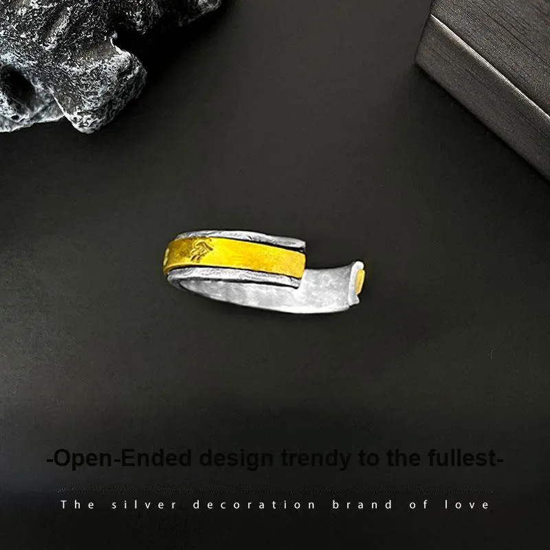 Love 925 Sterling Silver Color Blocked Rings Men's-5