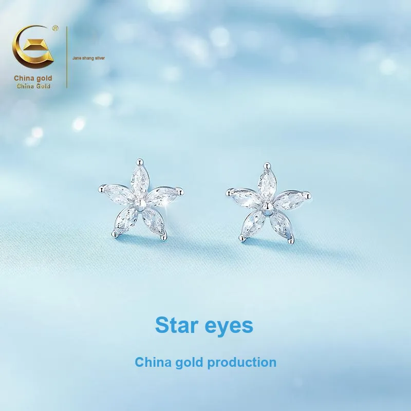 ZSY S925 Pair Of Stud Earrings Women's Box-1