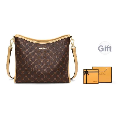 MashaLanti Сумка-ведро из ПВХ и синтетической кожи сумка через плечо женская темно-коричневый цвет