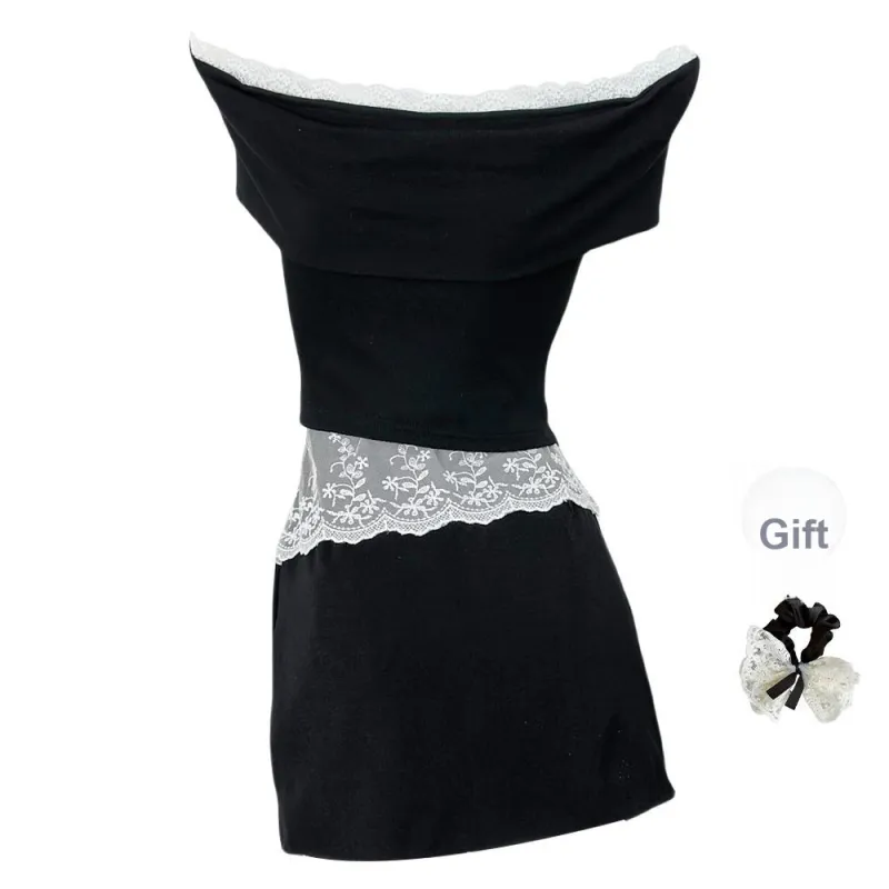 TUSHIFEI Skirt Set Women's Black-1