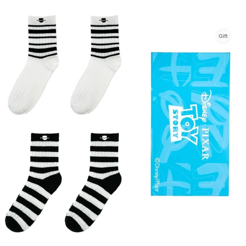Disney Mid Calf Socks Unisex Shopping Bag 4 Pack-8