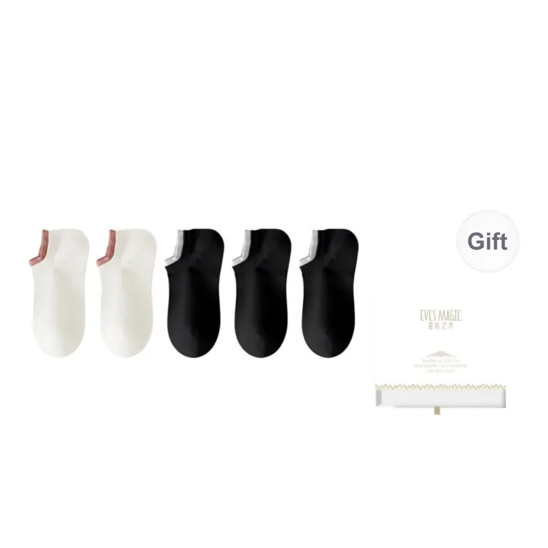 XIA.WA.ZHI.XIU No Show Socks Women's Shopping Bag 5 Pack-0