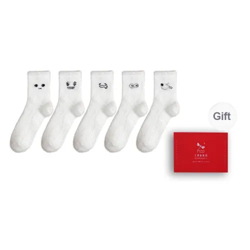 RED DRAGONFLY Mid-Calf Socks Women's Box 5-Pack