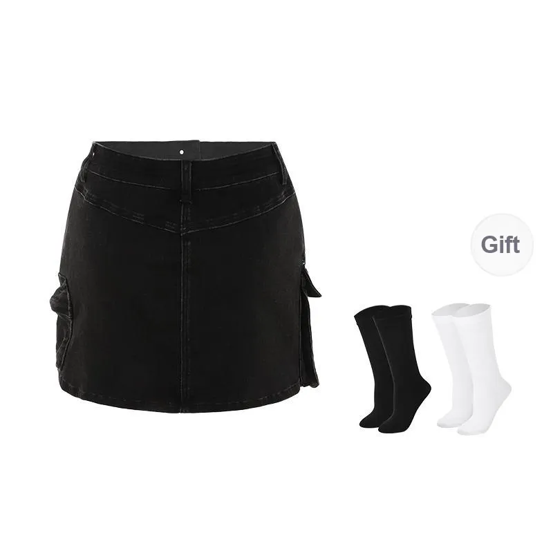 BSEVENI Denim Short Skirts Women's-1