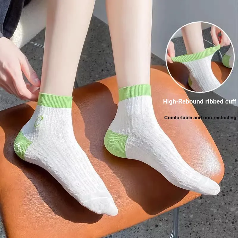 SOIE Ankle Socks Women's 5 Pack Black-21