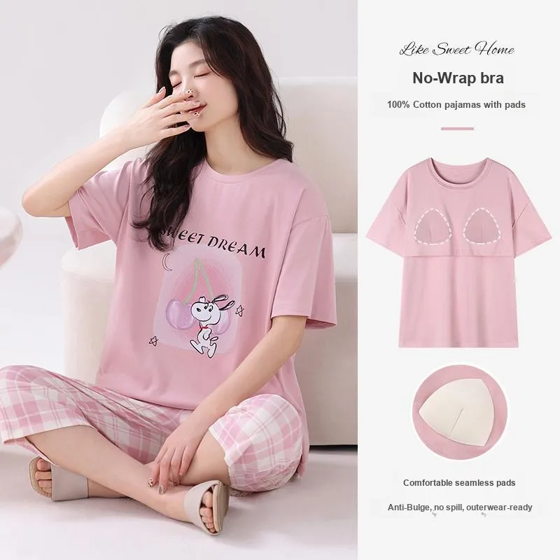 NOME Spring Summer Pajama Set Women's Two Piece Set-6