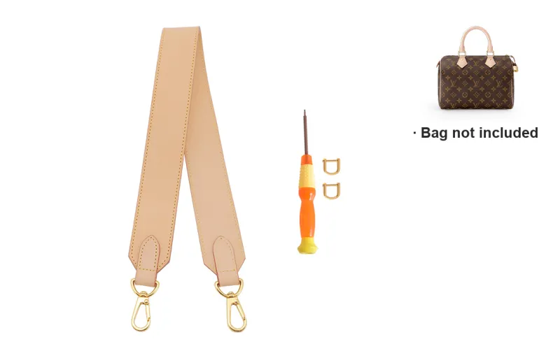 Ingenuity Handmade Cow Leather Bag Strap Women's Beige-17