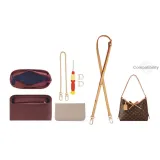 Red (Velvet Braided Chain Liner)+Sub-Bag[Cow Leather Crossbody]Modified Set