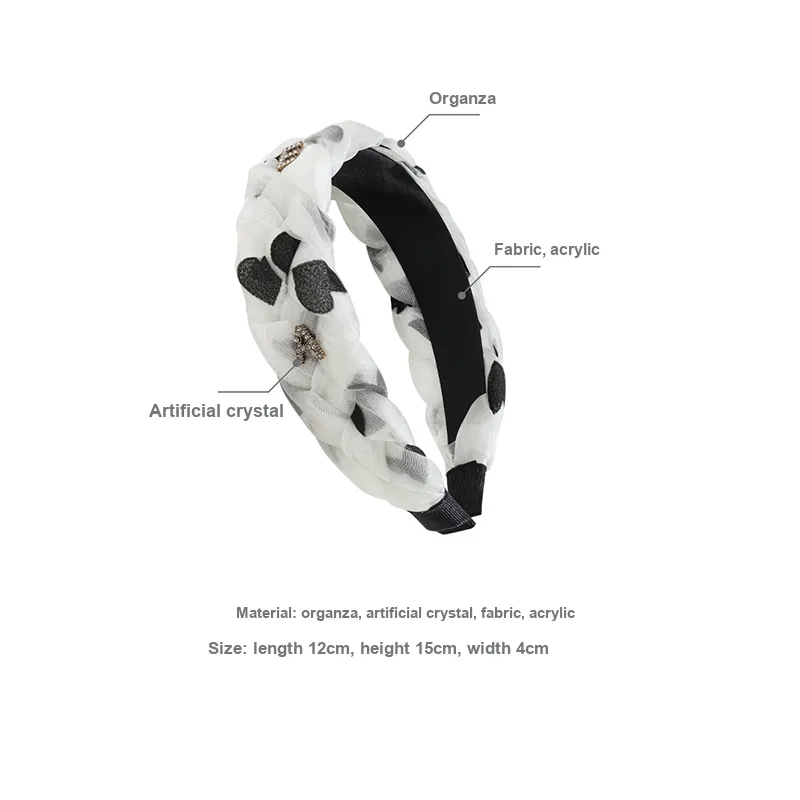 Yiru Organza Fabric Headbands Women's-2
