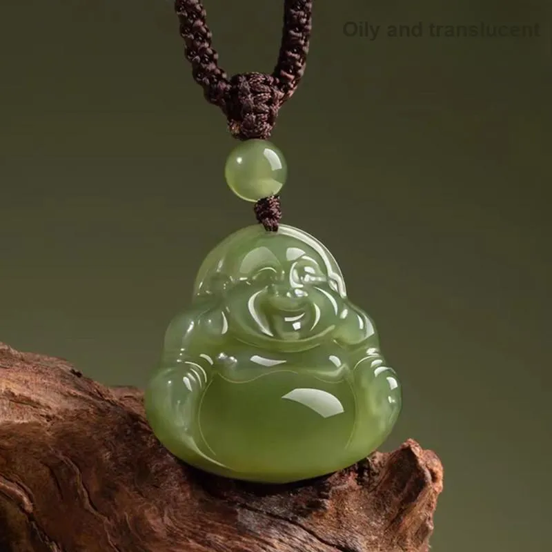 Zhen Yu Zhen Pin Hetian Jade Pendants Green Jade Unisex-2