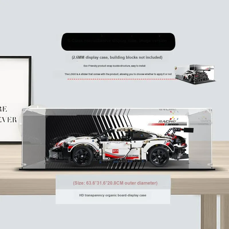 LIGHT YOUR BRICKS Compatibility Building Block Porsche 911 Storage Box Model Accessories-9