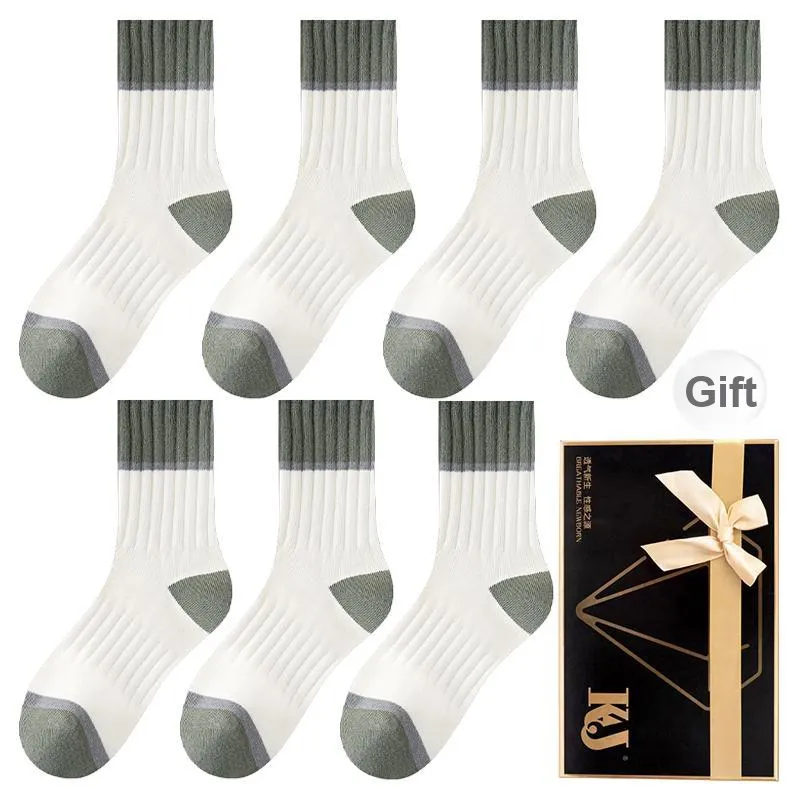 KJ Mid Calf Socks Men's Gift Box Combination Mixed Color-67