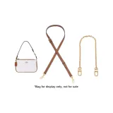 Coach Duchess Gold 1.5cm Litchi Grain Gold-Tone Lock 90-120cm+Free Decorative Chain 40cm