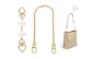 (Gold-Tone) White Four-Leaf Clover Extender Chain+Decorative Chain 40cm