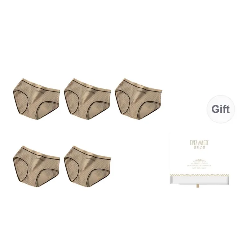 XIA.WA.ZHI.XIU Underpants Women's Shopping Bag 5 Pack-60