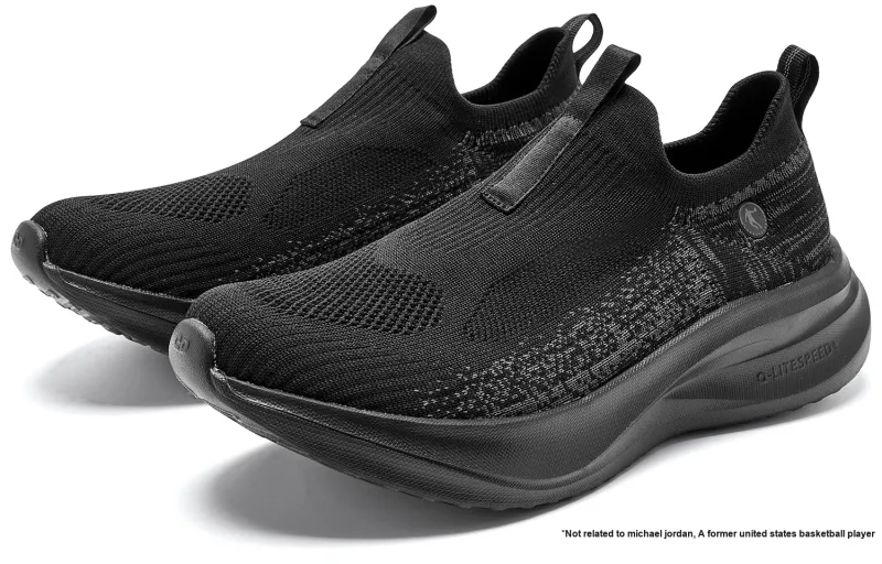 QIAODAN Shock Absorbers With Slip Resistant And Abrasion Resistant Properties Low Top Casual Running Shoes Men's Black-2