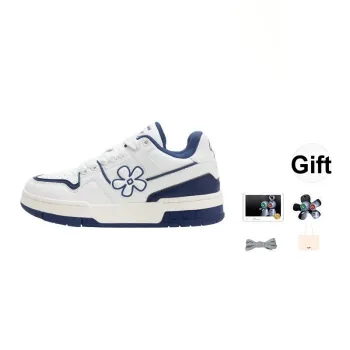 WE FLOWER Little Flower Shoes X Artist Collaboration Collection Low Top Summer Skateboard Shoes Unisex American Blue