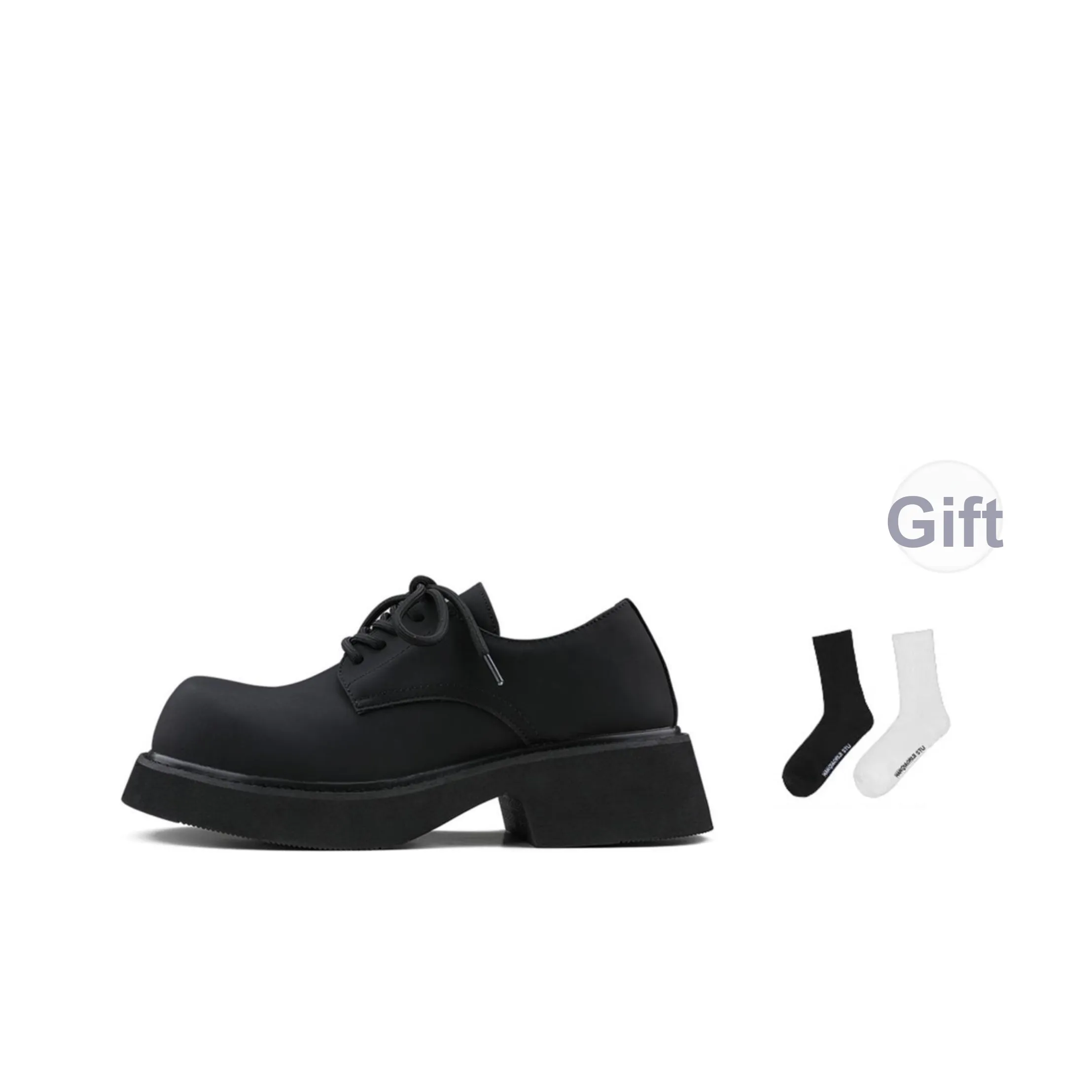 HANQIAORIJI Black Blood Series Men's Casual Shoes Unisex Low-Top Black