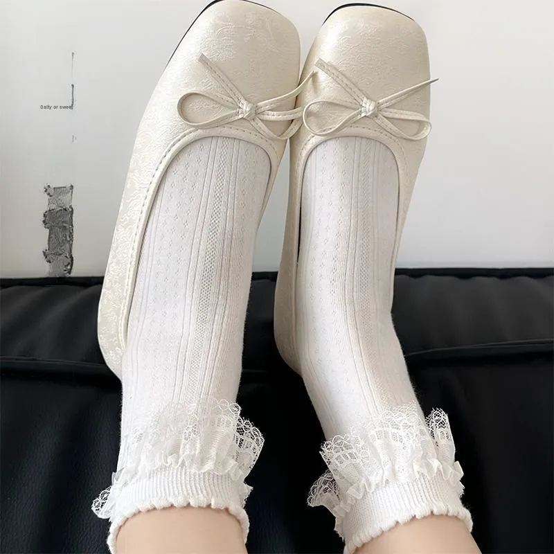 Moremoli Mid Calf Socks Women's 2 Pack Shopping Bag-8