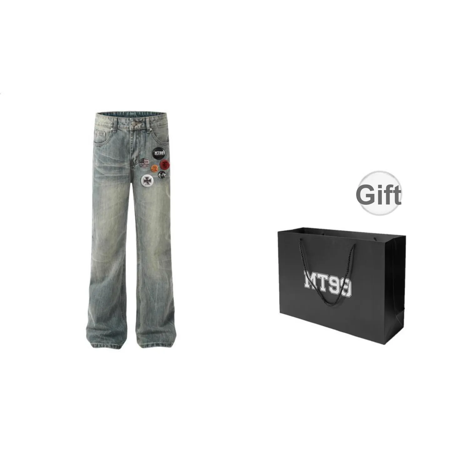 MT99 Jeans Unisex Light Blue