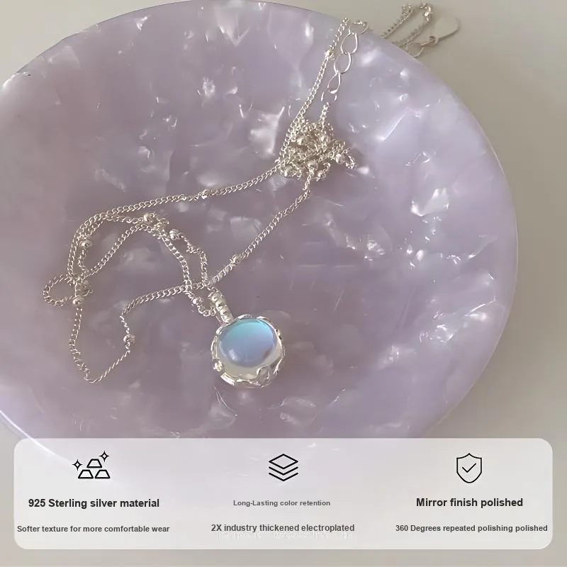 CHOW TAI KING S925 Silver Necklaces Women's-3