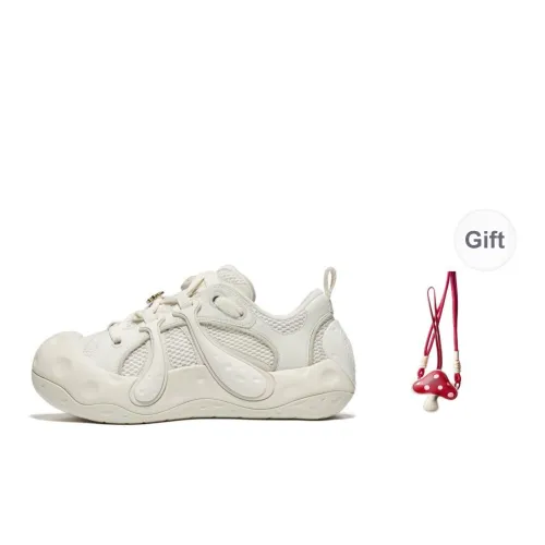 Palladium Mushroom Shoes Anti Slip Wear Resistant Low Top Skateboard Shoes Unisex White