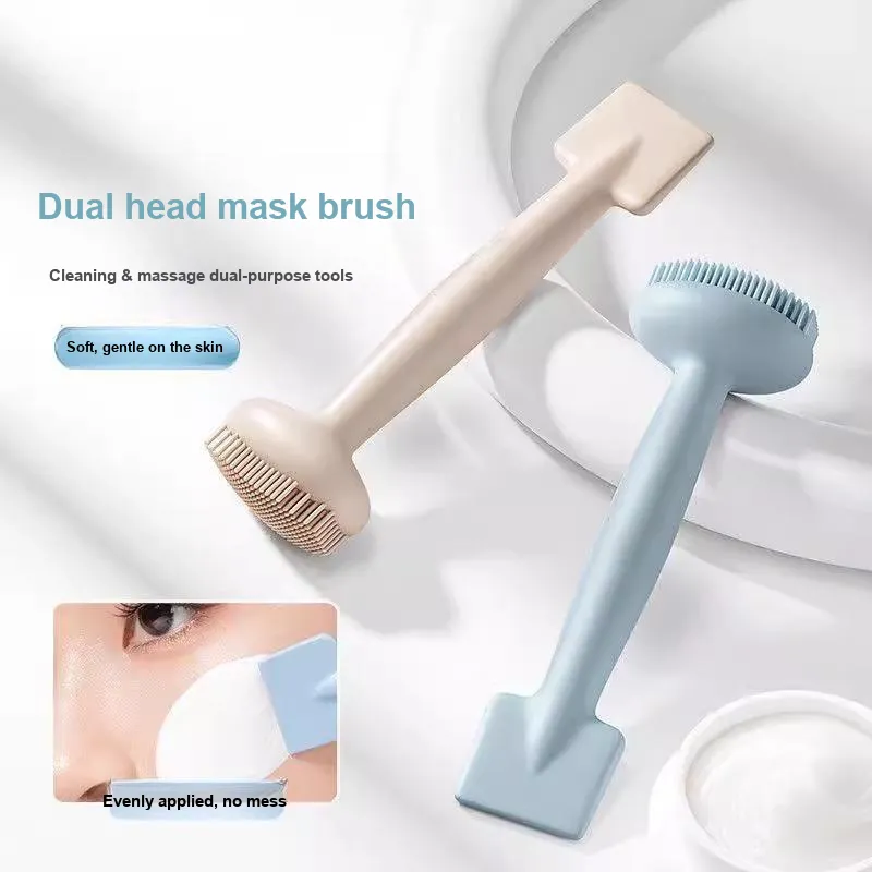 ZHENZI Dual Head Silicone Facial Mask Brush Beauty Salon Squeegees Face-13