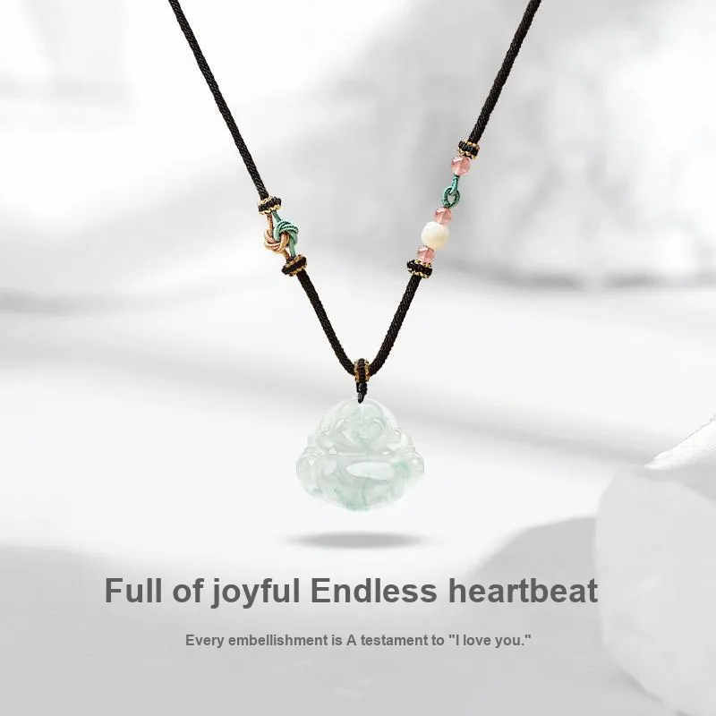 JUICY GRAPE African Emerald Jade Necklaces Unisex-1