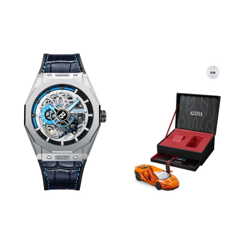 Бугатти Автоматический Механический Часы Мужские King Speed 35мм*35мм*12мм Скелет