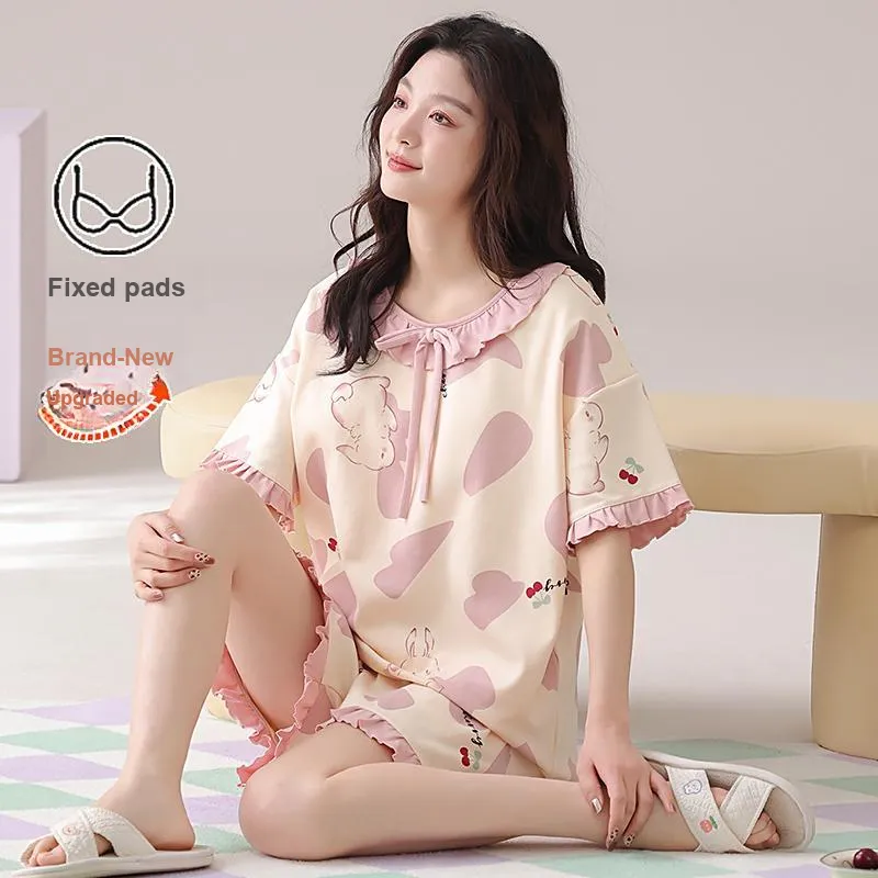 Pretty Lady Pajama Set Women's Pink-2