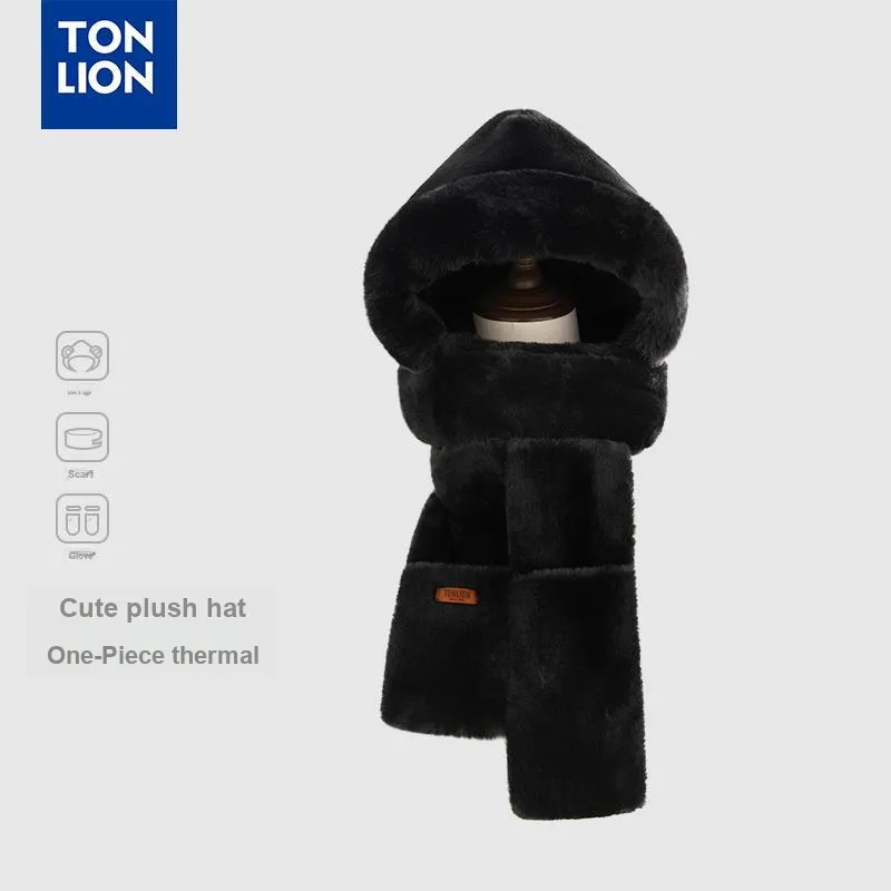 Tonlion Polyester Hoods & Plush Hats Unisex-5