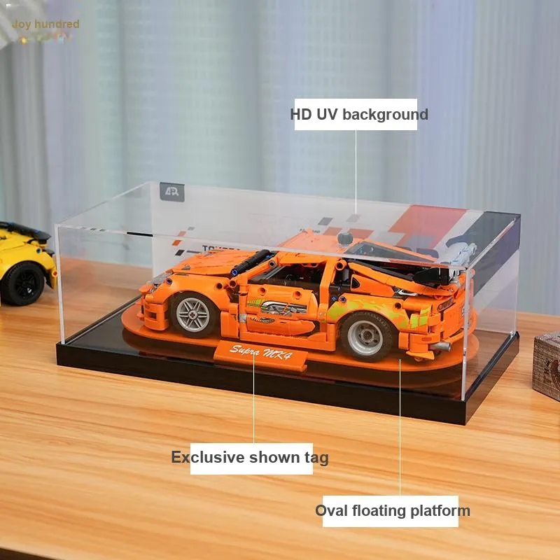 LIGHT YOUR BRICKS Compatibility Technic Building Block 42204 Toyota Supra MK4 Racing Display Case Model Accessories-2