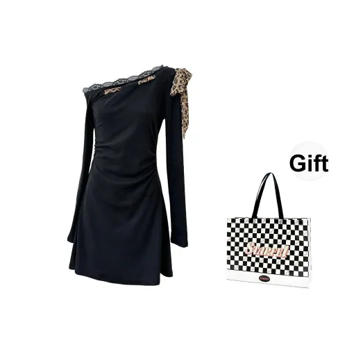 STARFEI Long Sleeved Dresses Women's Black