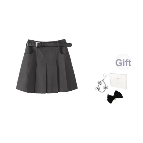 Fstudio Корейский Преппи стиль Маленький ВЫШИВКА HIGH RISE Утягивающий Плиссированный Повседневный Короткие Юбки Женские