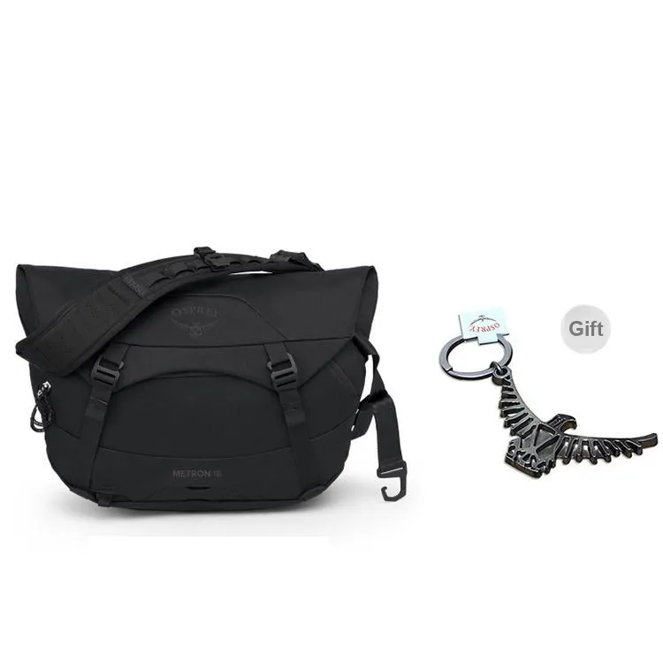 OSPREY Recycled Nylon Messenger Bag Crossbody Bag Shoulder Bag Regular Unisex Black-6