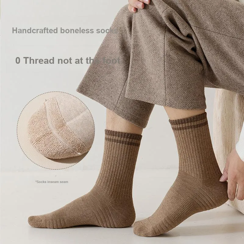 YINSHILIANGPIN Mid Calf Socks Men's 5 Pack-4