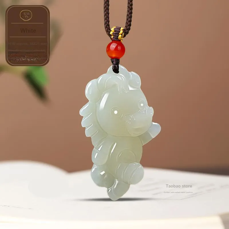 KUNYUYAO Hetian Jade Pendants White Jade Unisex-28