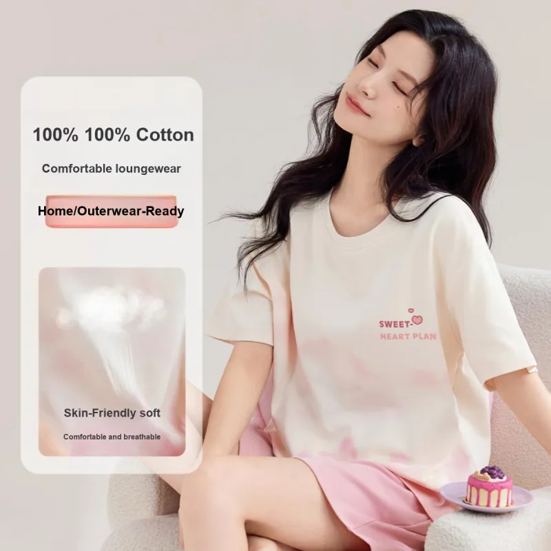 Urban Beauty Pajama Set Comfortable, Skin Friendly, And Breathable Design Women's 2 Piece Set-3