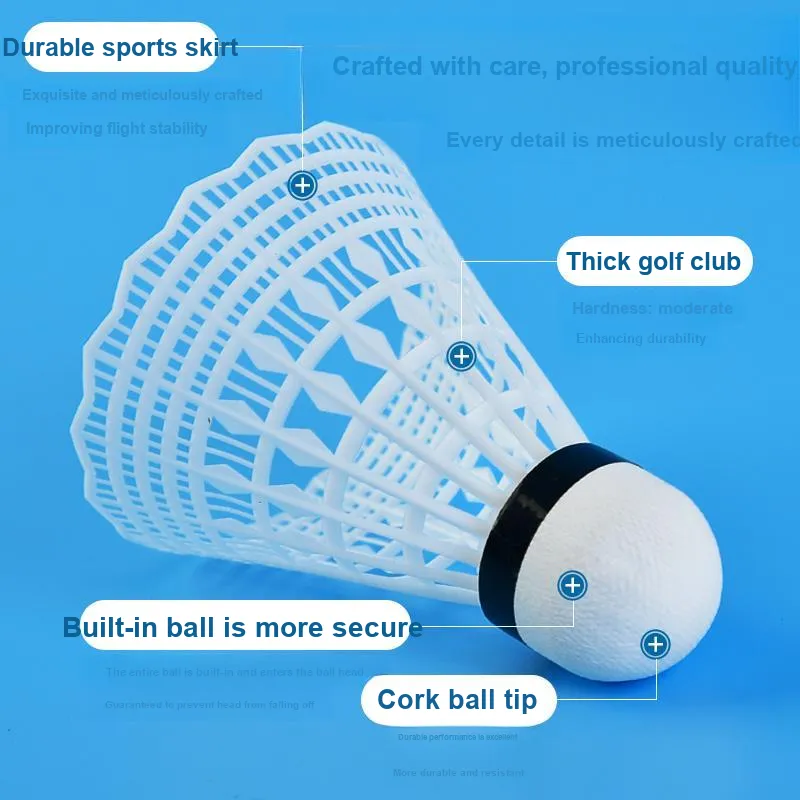WHIZZ Nylon Shuttlecock 3 Pack Nylon Everyday Shuttlecocks-7