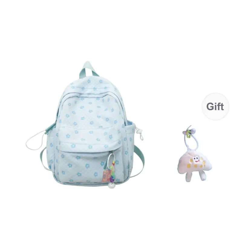 URBAN FOREST Nylon Backpack Unisex Pink/Black/Green/Blue/White-16