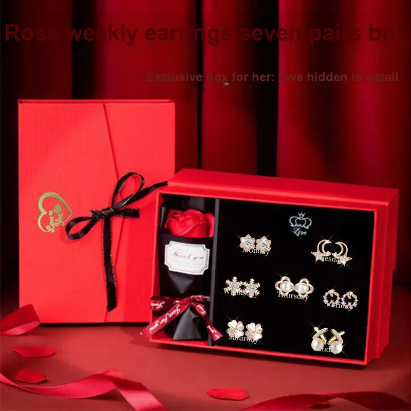 DJIN 925 Silver Needles Stud Earrings Women's-2