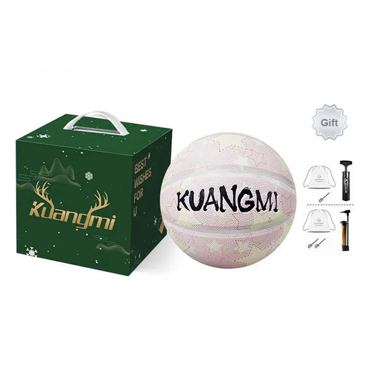 Kuangmi Couple Limited Collection PU Basketball Pink Size 7 Training Unisex-6