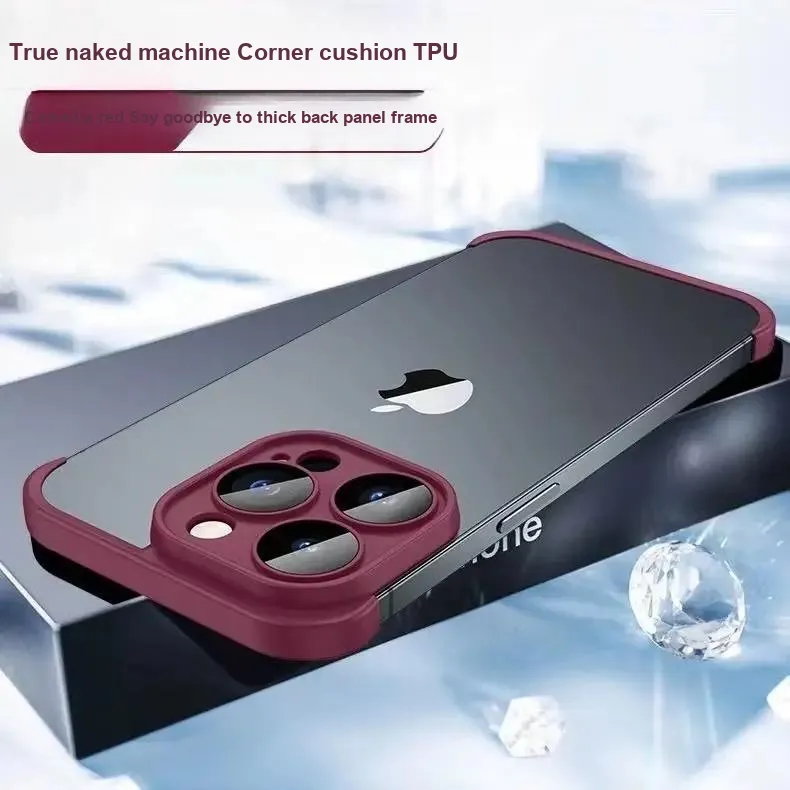 LONGYUGU TPU Material Frameless Quad Impact Resistant Phone Case Compatible With IPhone 12/13/14/15/16/Plus/Pro/Pro Max-3