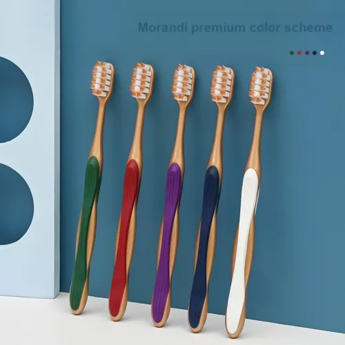 QIJING Morandi Toothbrush Cleaning Oral Care 5 Pcs Pack/Sheet