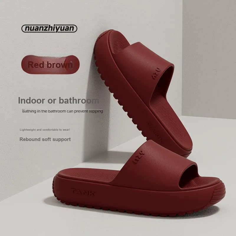 Warm Edge Platform Slippers Summer Home Indoor Minimalist Style Slippers For Students And Dormitory Use-1