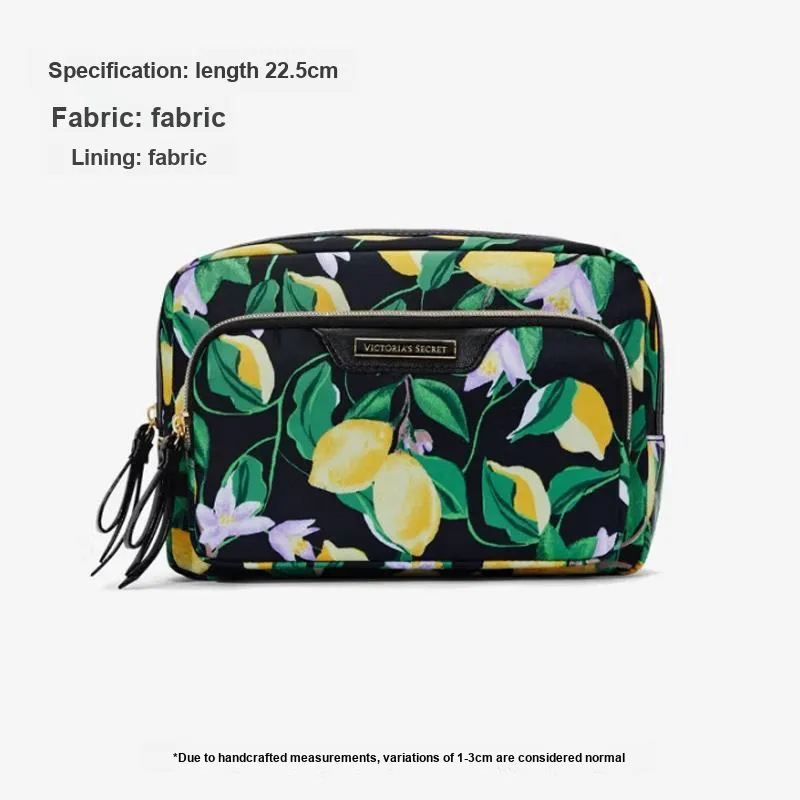Victoria's Secret Color Block Print Makeup Storage Bags Portable-2