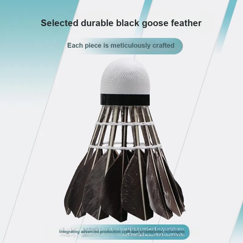 WITESS YB401 3 Pack Goose Feather Single Side Goose Feather Indoor Outdoor Venue All Shuttlecocks-1